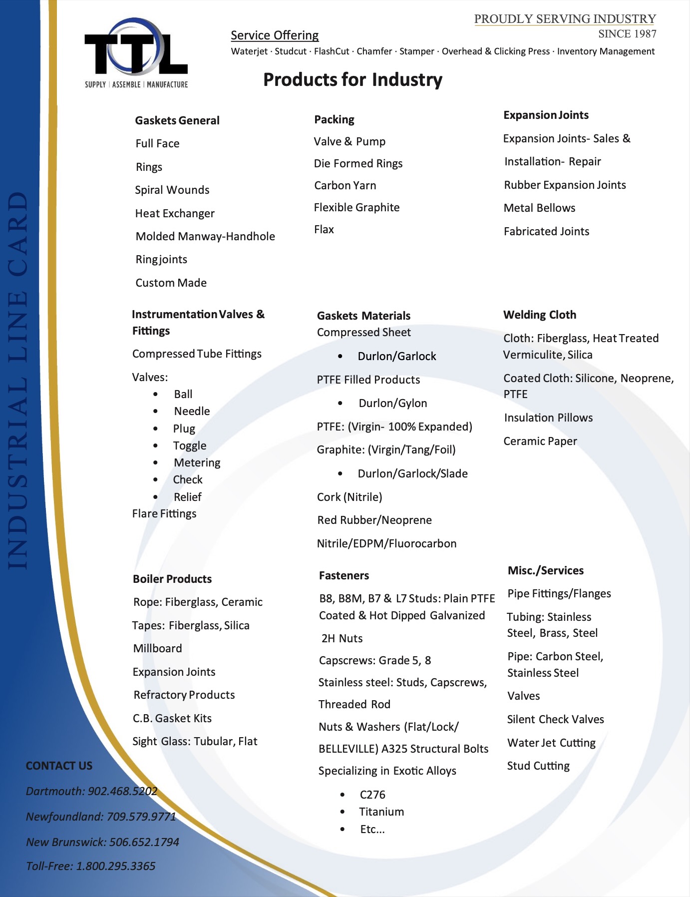 TTL Supply Line Card July 2025 (2 page)