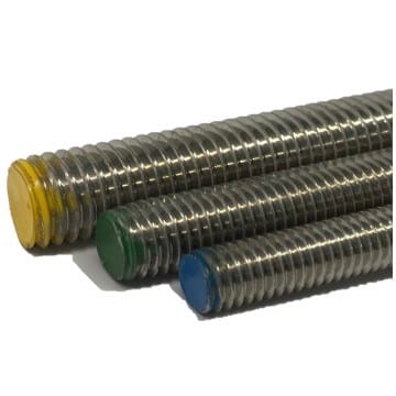 Threaded Rod B7/L7 Bare, A307 Zinc Plated, B8, B8M, 18-8ss, 316ss